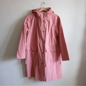 A New Day Pink Water Resistant Hooded Rain Coat XL